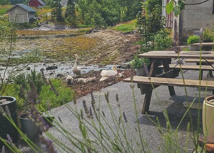펜션 Fjordside Boathouse Hardanger